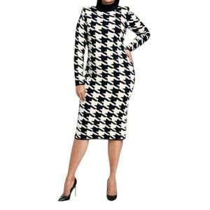 Sergio Hudson for‎ Target Houndstooth Black and White Sweater Dress Size 1X